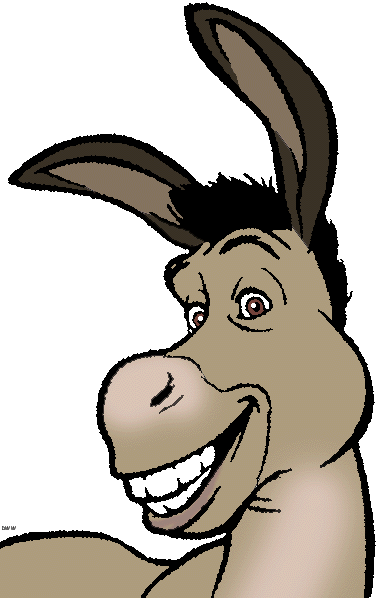 Cartoon Burro Shrek Silhouette @