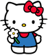 Hello Kitty holding flower