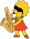 Lisa playing saxophone
