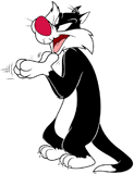 Sylvester rubbing his hands together wickedly